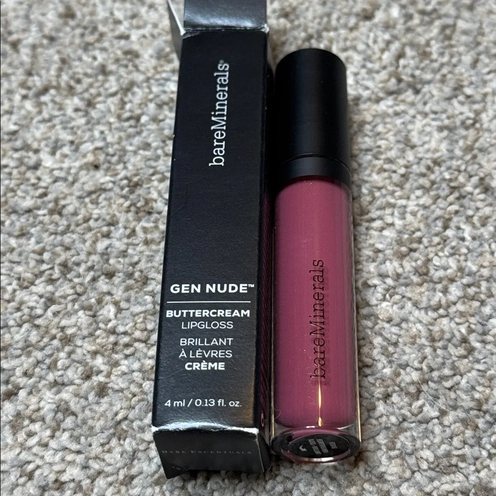 bareMinerals Gen Nude Buttercream Lip Gloss Heartbreaker Full Size NWT
